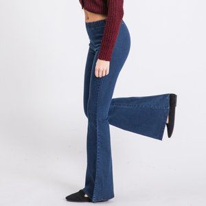 Dark Denim Stretch Bell Bottoms